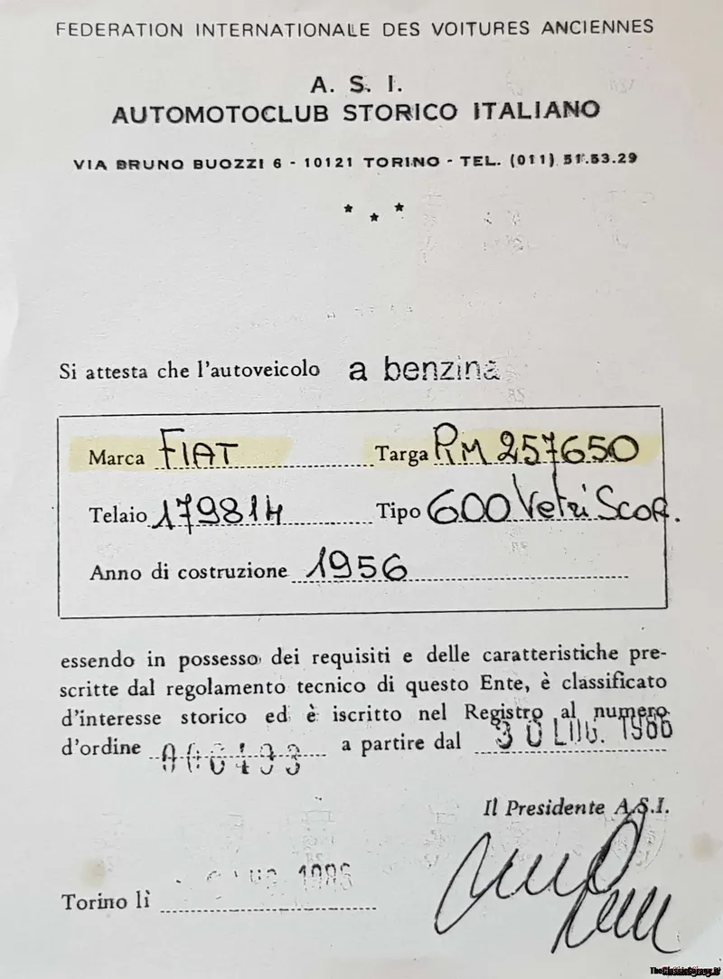 Fiat 600 Prima Serie - Asi 27