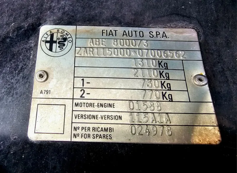 Alfa Romeo Spider 2.0i cat 11