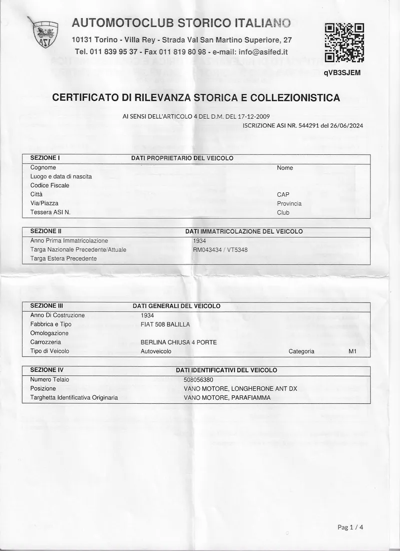 Fiat 508 Balilla Berlina 4 Porte 75