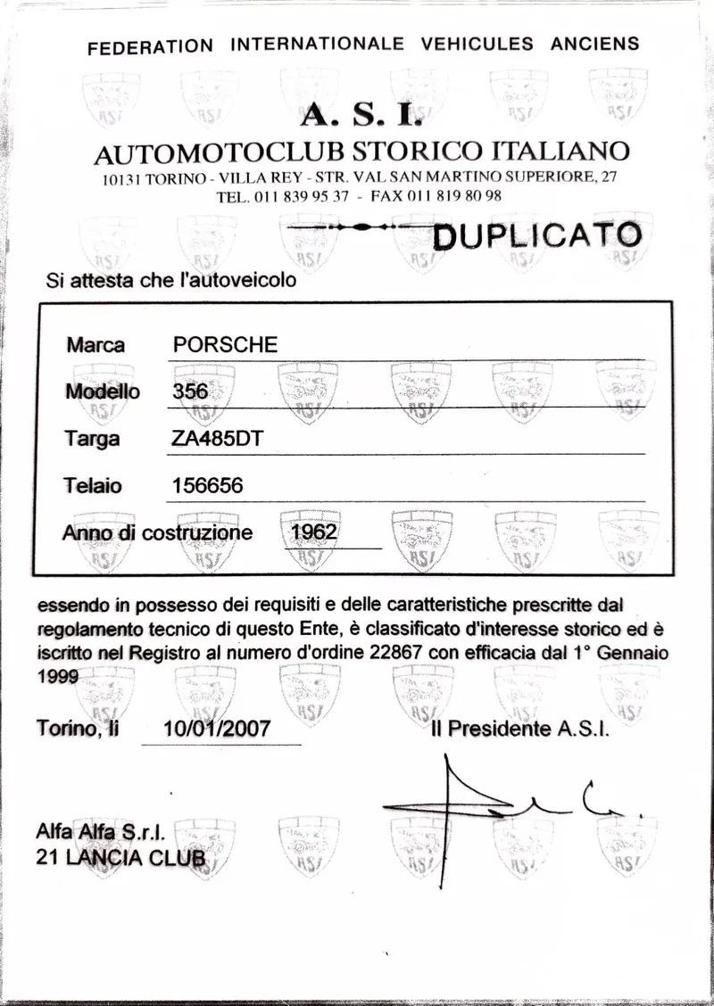 Porsche 356 Cabriolet Reutter 60cv 68