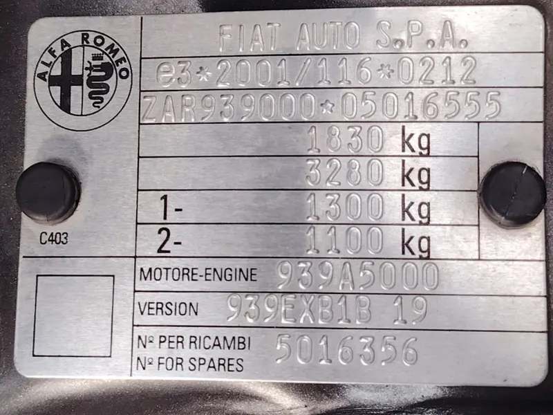 Alfa Romeo 939 Spider 2.00 Jts 185 Cv Twin Spark 80