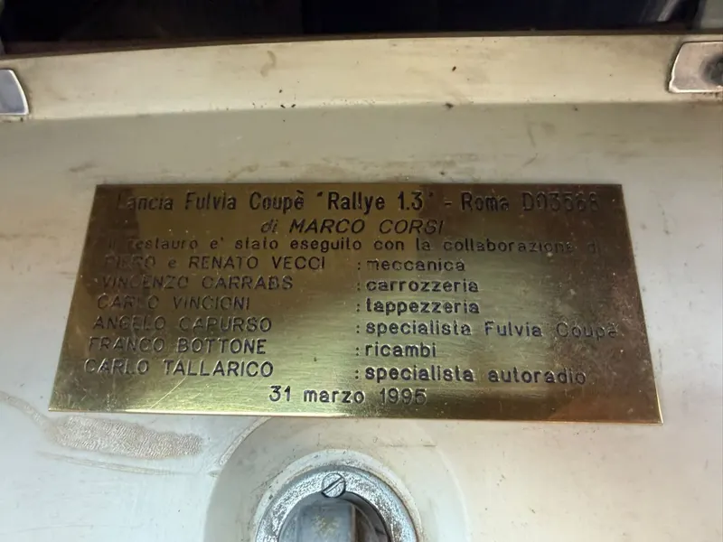 Lancia Fulvia 1.3 Rallye LEVA LUNGA '68 restauro professionale 29
