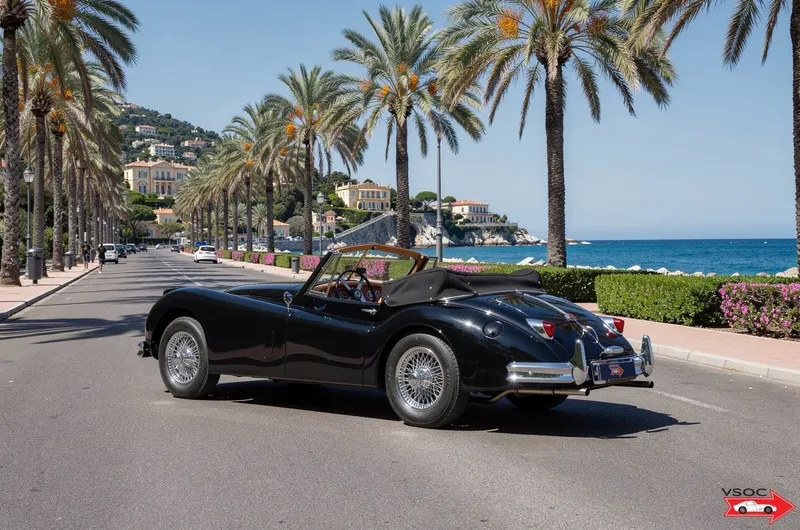Jaguar XK140 Drophead Coupe black-tan 1