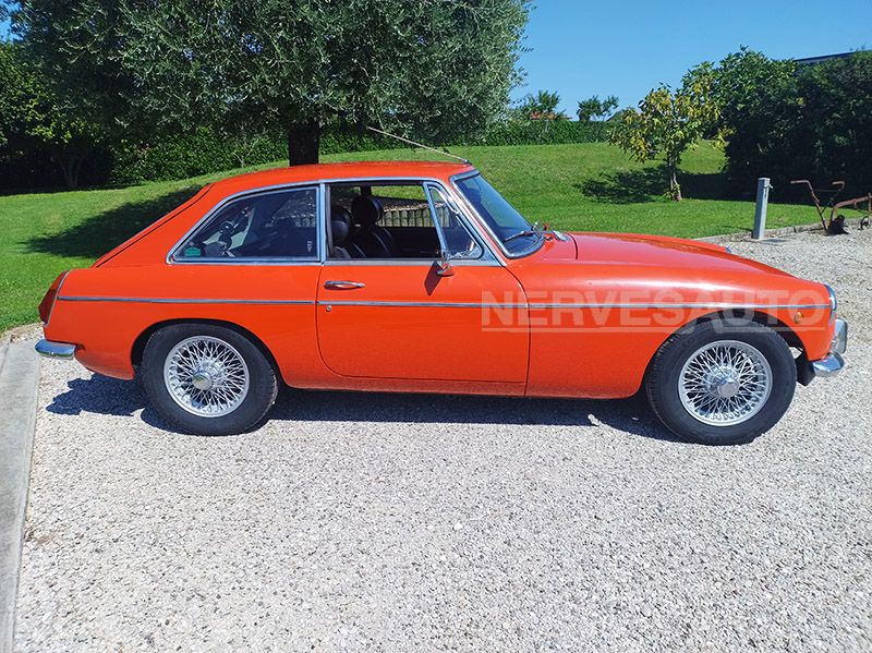 MG B GT 1972 Arancione Auto Storica con CRS, 4