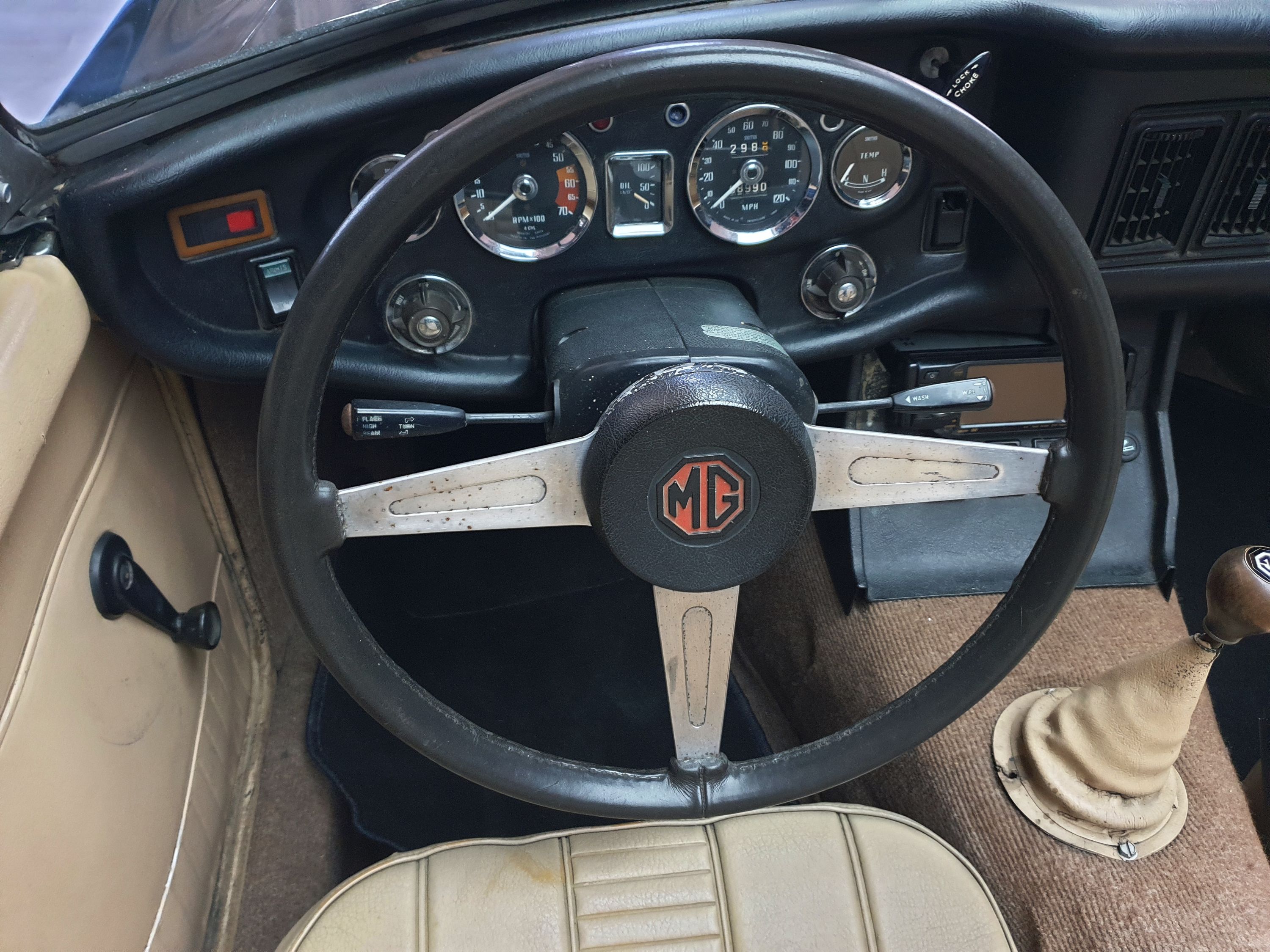 MG B Roadster 1.8 cc anno 1974 certificata ASI con CRS 5