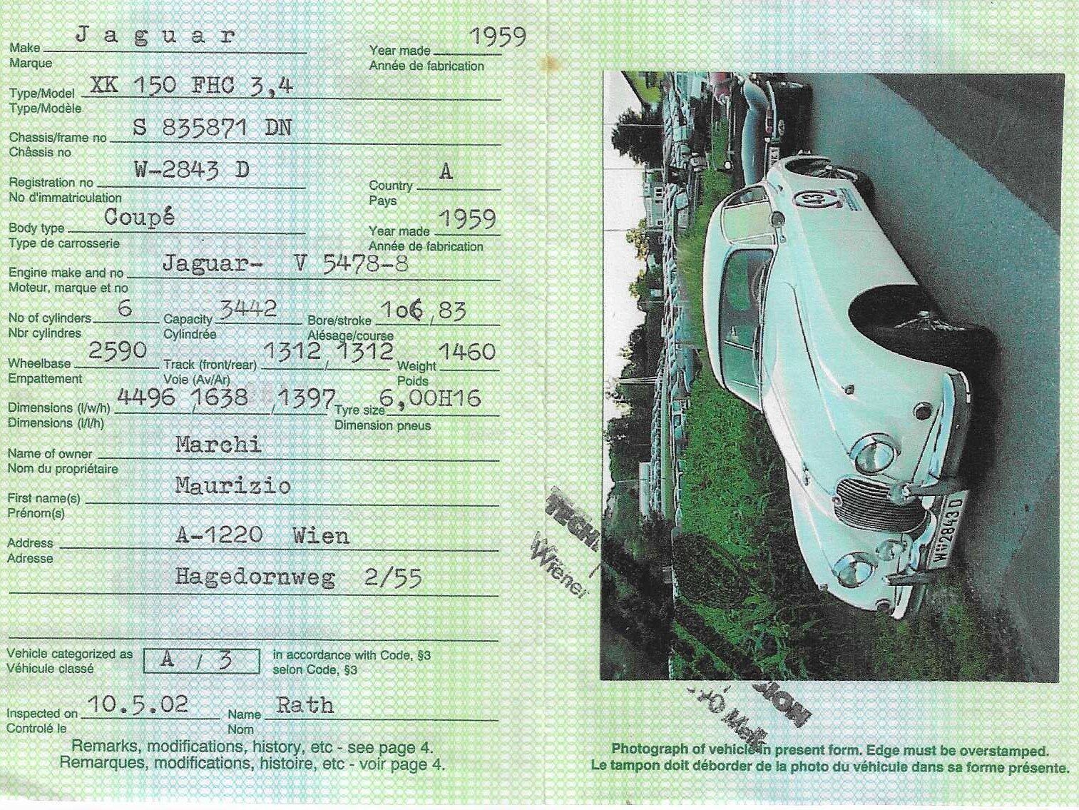 Jaguar Xk 150 Fhc 3.4 Litre 74
