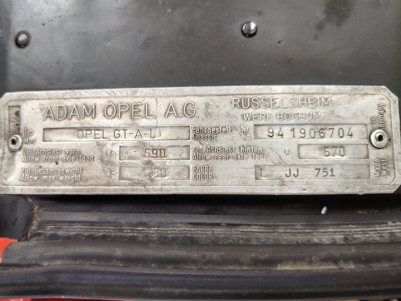 Opel 1900 Gt Gruppo 4 Conrero 66