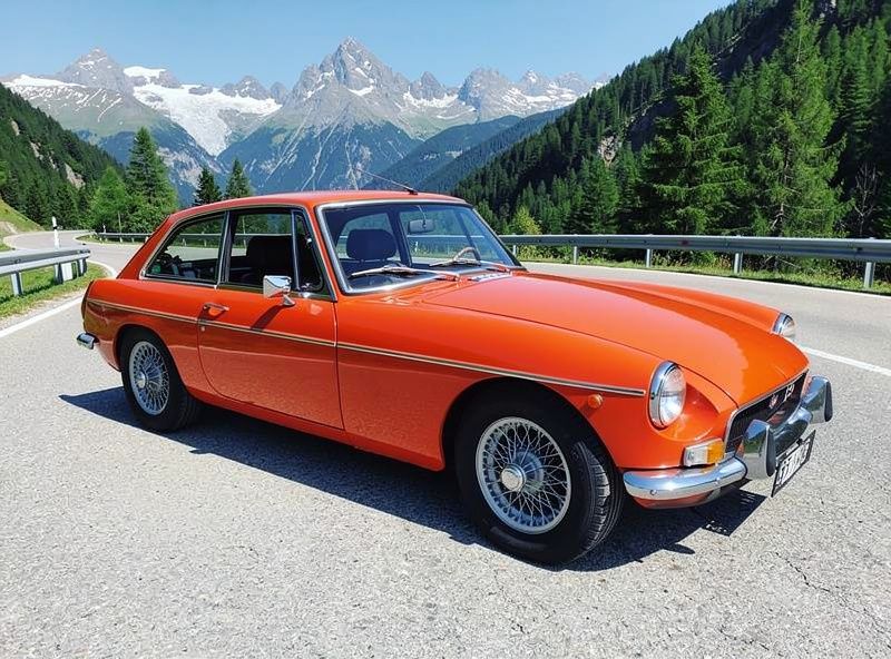 1972 MG B GT 1972 Arancione Auto Storica con CRS,