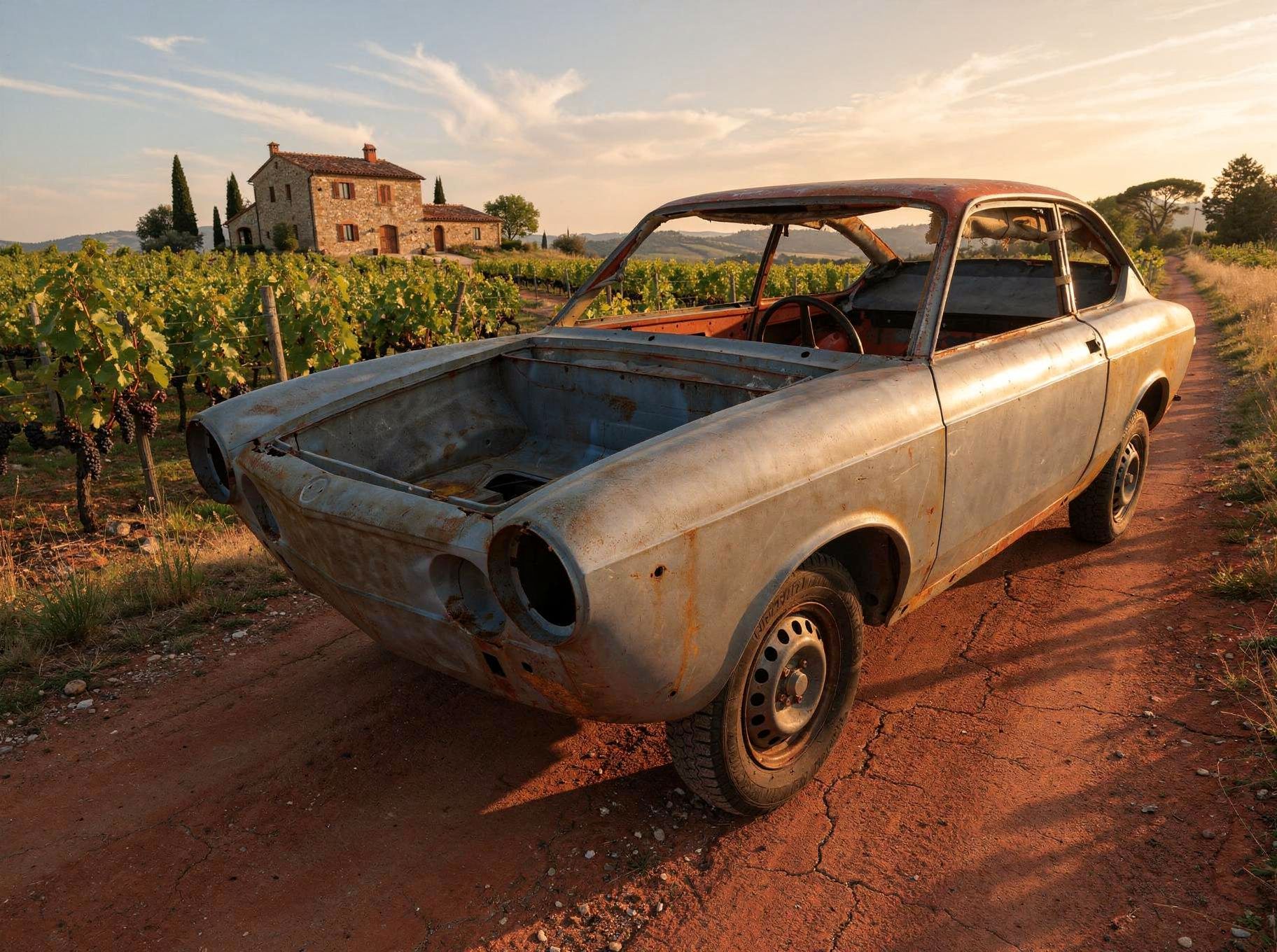 Fiat 850 Coupè in fase di restauro