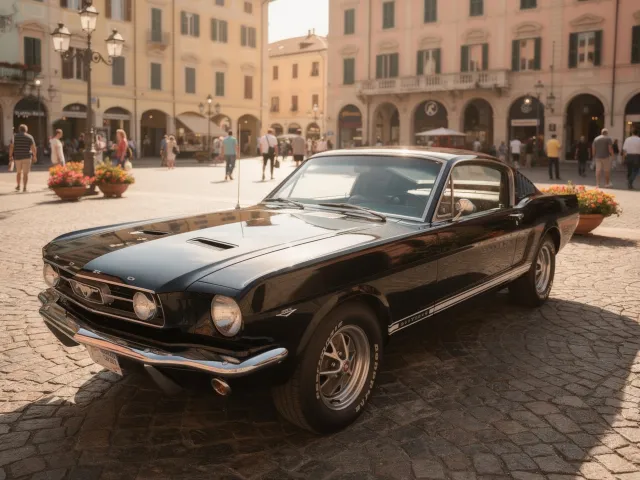 FORD MUSTANG Fastback noire code C restaurée